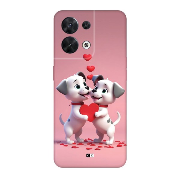 Two Puppies Together Back Case for Oppo Reno8 5G