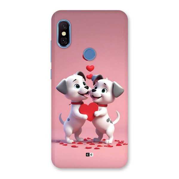 Two Puppies Together Back Case for Redmi Note 6 Pro