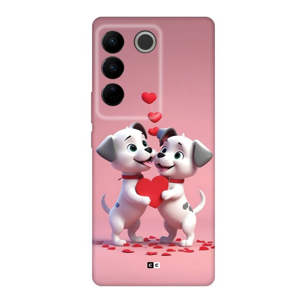 Two Puppies Together Back Case for Vivo V27