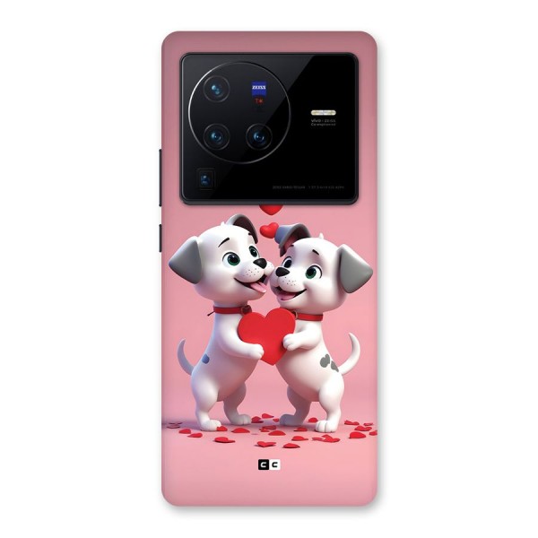 Two Puppies Together Back Case for Vivo X80 Pro