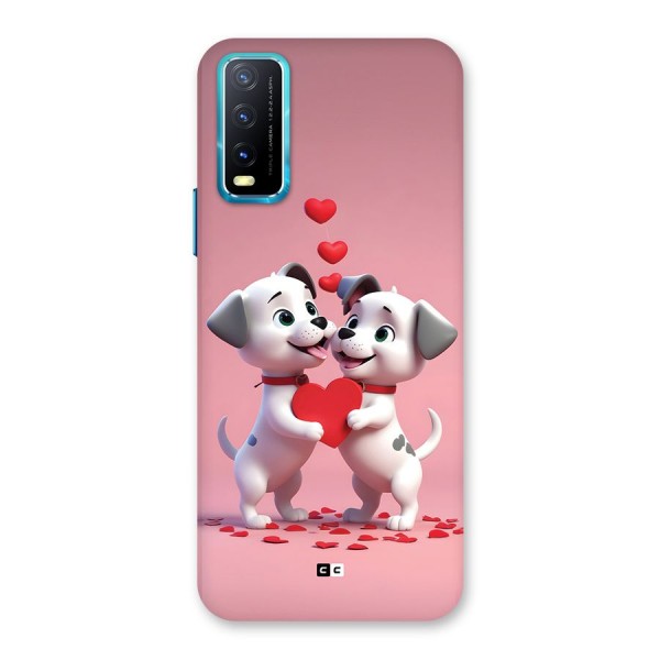 Two Puppies Together Back Case for Vivo Y12s