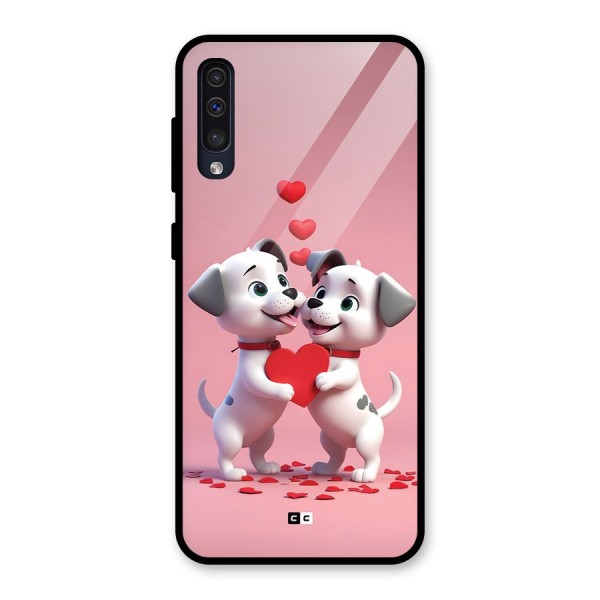 Two Puppies Together Glass Back Case for Galaxy A50