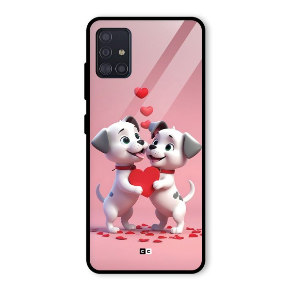 Two Puppies Together Glass Back Case for Galaxy A51