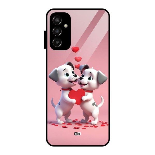 Two Puppies Together Glass Back Case for Galaxy F13