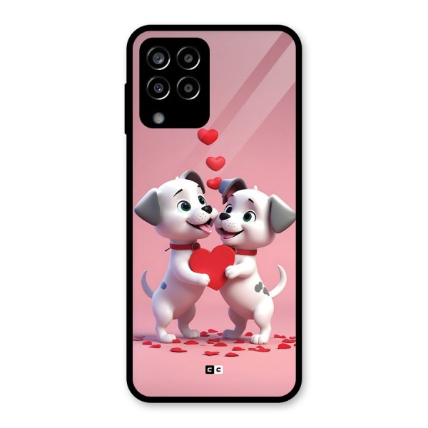 Two Puppies Together Glass Back Case for Galaxy M33