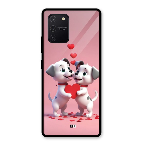 Two Puppies Together Glass Back Case for Galaxy S10 Lite