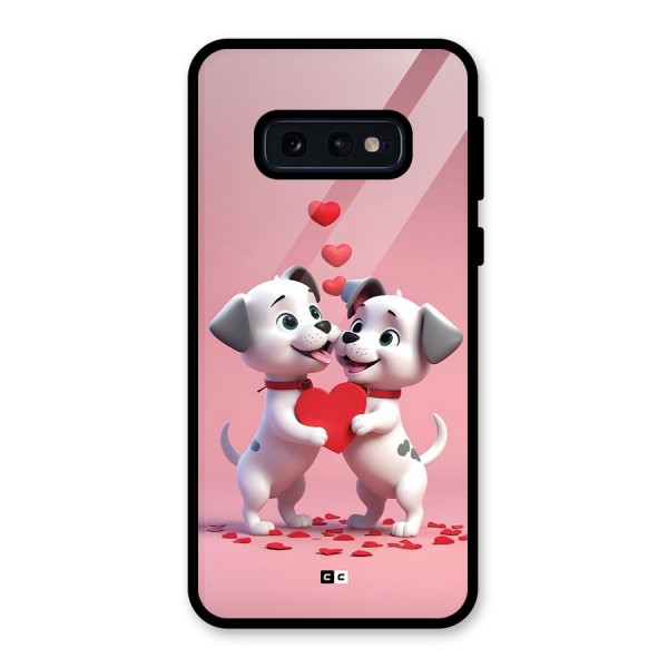 Two Puppies Together Glass Back Case for Galaxy S10e