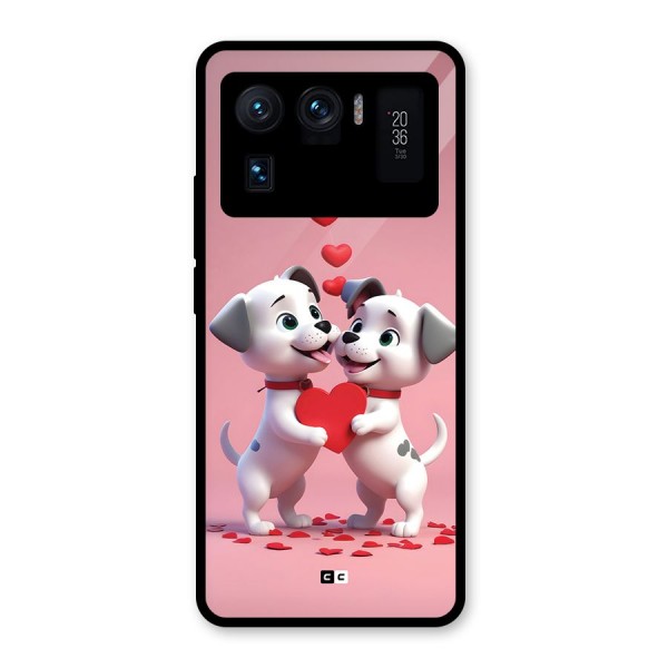 Two Puppies Together Glass Back Case for Mi 11 Ultra