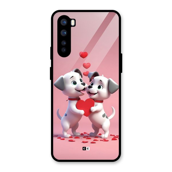 Two Puppies Together Glass Back Case for OnePlus Nord