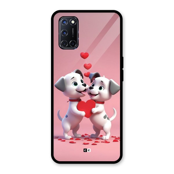 Two Puppies Together Glass Back Case for Oppo A52