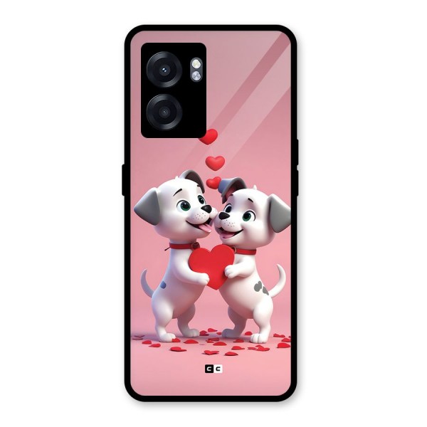 Two Puppies Together Glass Back Case for Oppo K10 (5G)