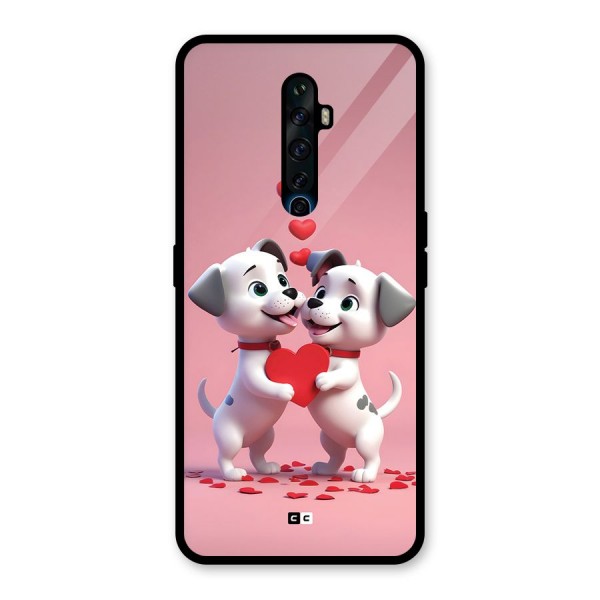 Two Puppies Together Glass Back Case for Oppo Reno2 F