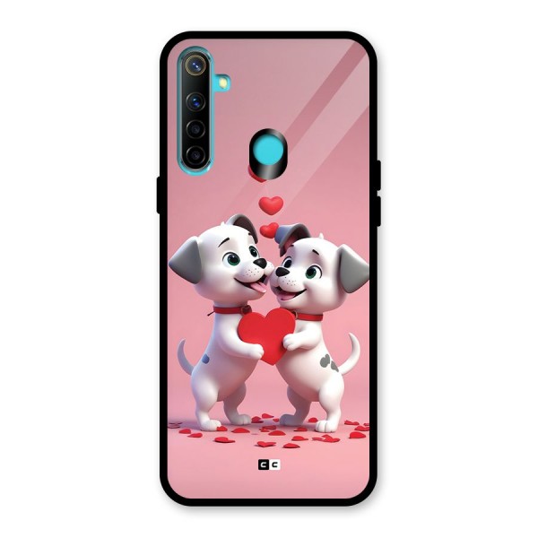 Two Puppies Together Glass Back Case for Realme 5