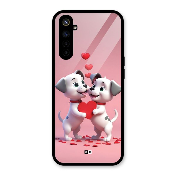 Two Puppies Together Glass Back Case for Realme 6