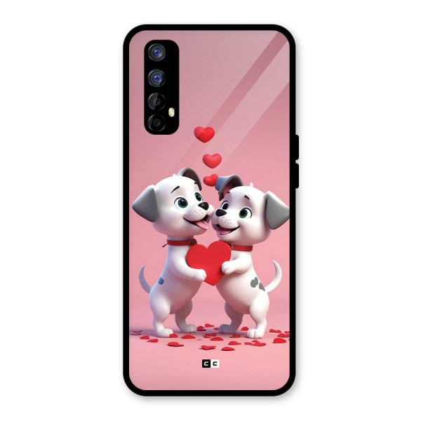 Two Puppies Together Glass Back Case for Realme 7