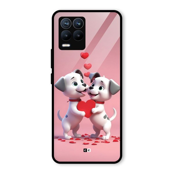 Two Puppies Together Glass Back Case for Realme 8 Pro