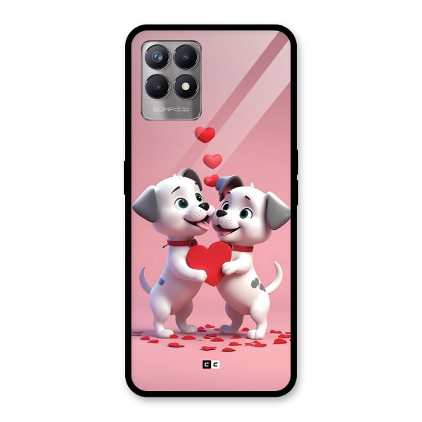 Two Puppies Together Glass Back Case for Realme 8i