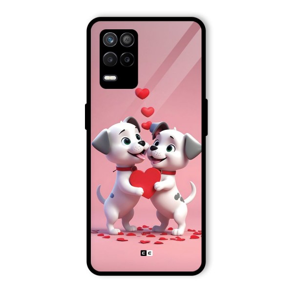 Two Puppies Together Glass Back Case for Realme 9 5G