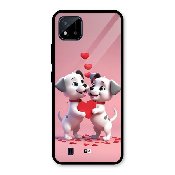 Two Puppies Together Glass Back Case for Realme C11 2021