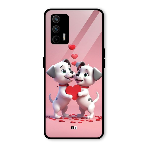 Two Puppies Together Glass Back Case for Realme GT 5G