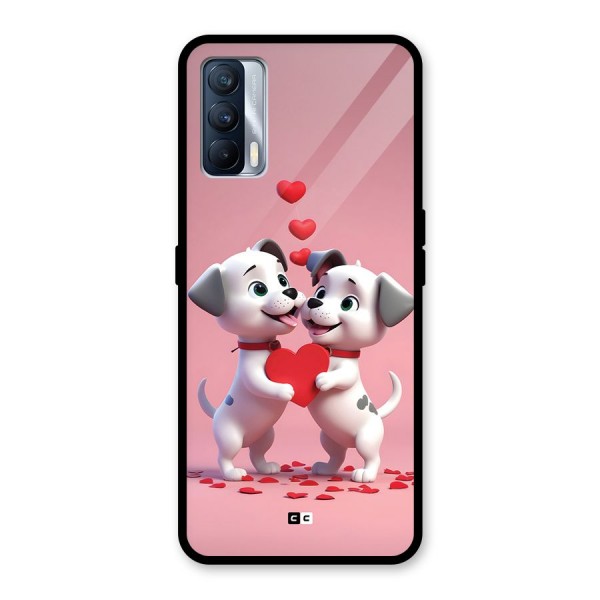 Two Puppies Together Glass Back Case for Realme X7