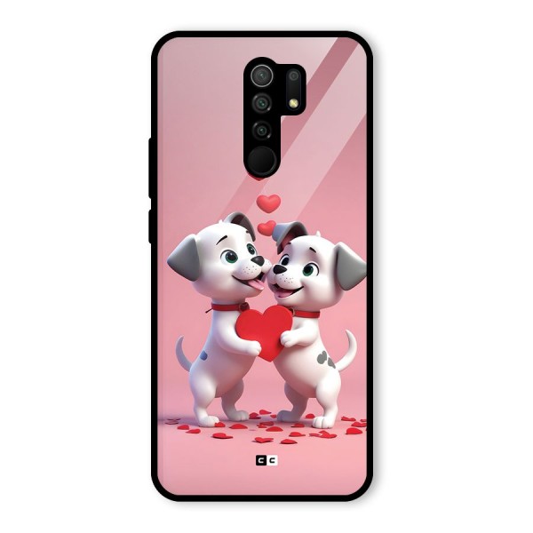 Two Puppies Together Glass Back Case for Redmi 9 Prime