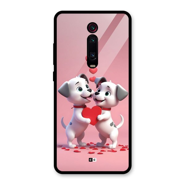 Two Puppies Together Glass Back Case for Redmi K20