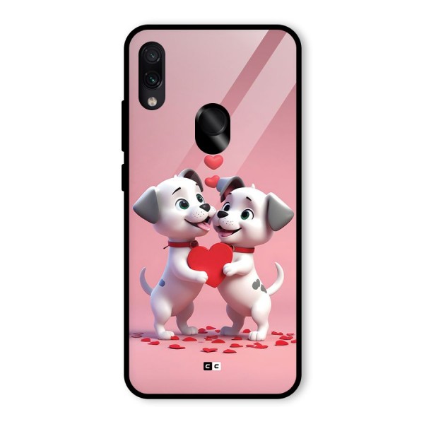 Two Puppies Together Glass Back Case for Redmi Note 7