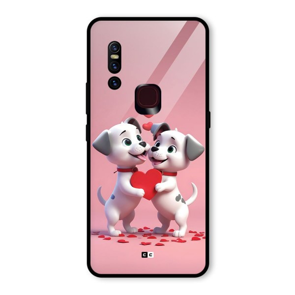 Two Puppies Together Glass Back Case for Vivo V15