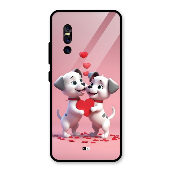 Two Puppies Together Glass Back Case for Vivo V15 Pro