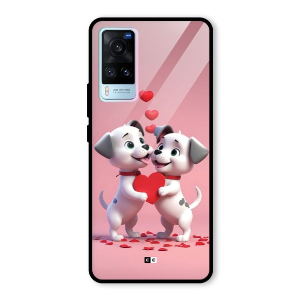 Two Puppies Together Glass Back Case for Vivo X60