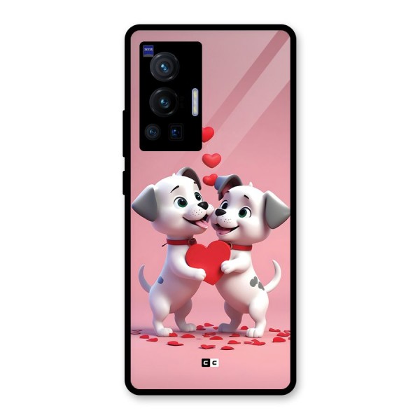 Two Puppies Together Glass Back Case for Vivo X70 Pro