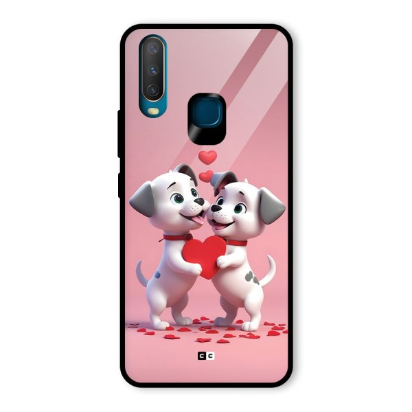 Two Puppies Together Glass Back Case for Vivo Y15