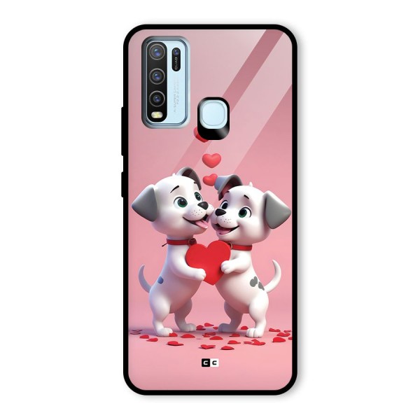 Two Puppies Together Glass Back Case for Vivo Y50