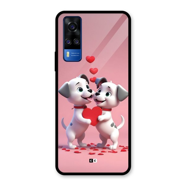 Two Puppies Together Glass Back Case for Vivo Y51