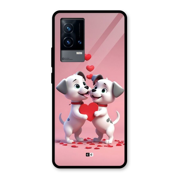 Two Puppies Together Glass Back Case for iQOO 9 5G