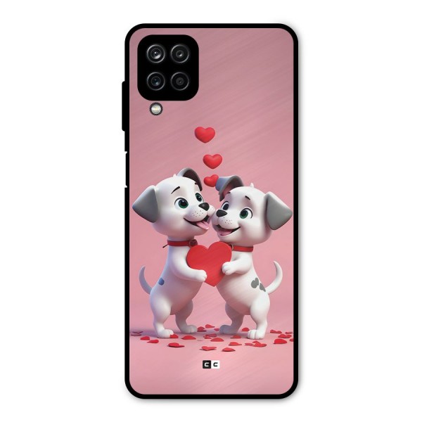 Two Puppies Together Metal Back Case for Galaxy A12