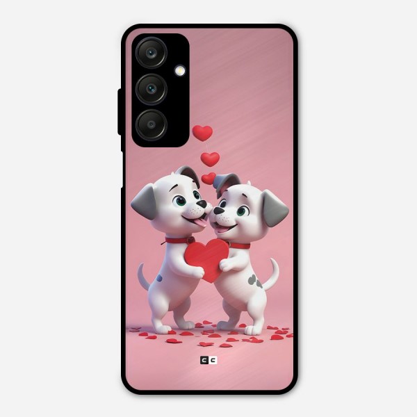 Two Puppies Together Metal Back Case for Galaxy A25 5G