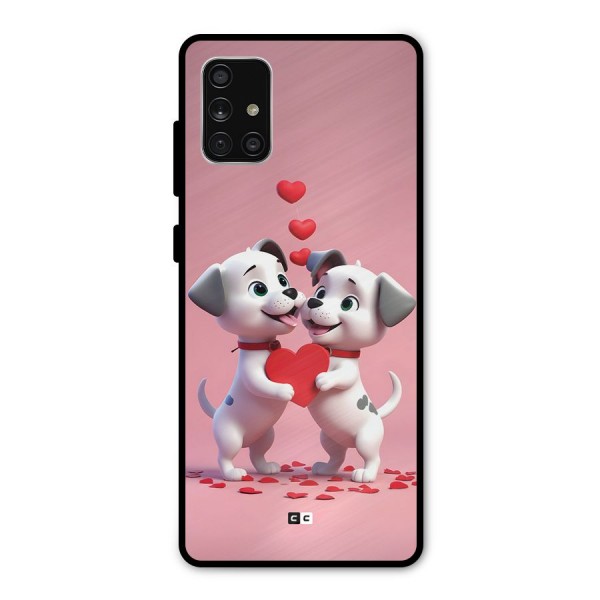 Two Puppies Together Metal Back Case for Galaxy A71