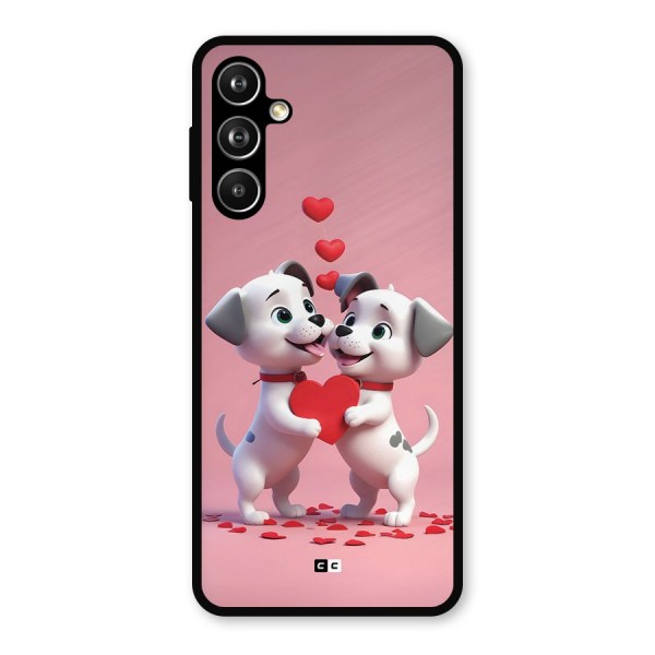 Two Puppies Together Metal Back Case for Galaxy F54