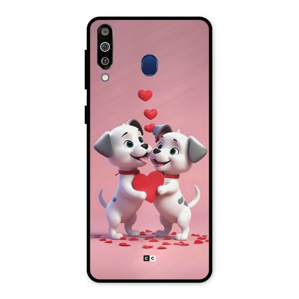 Two Puppies Together Metal Back Case for Galaxy M30