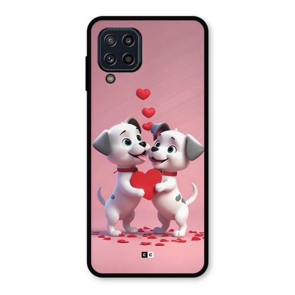 Two Puppies Together Metal Back Case for Galaxy M32