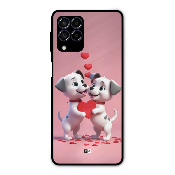 Two Puppies Together Metal Back Case for Galaxy M53 5G