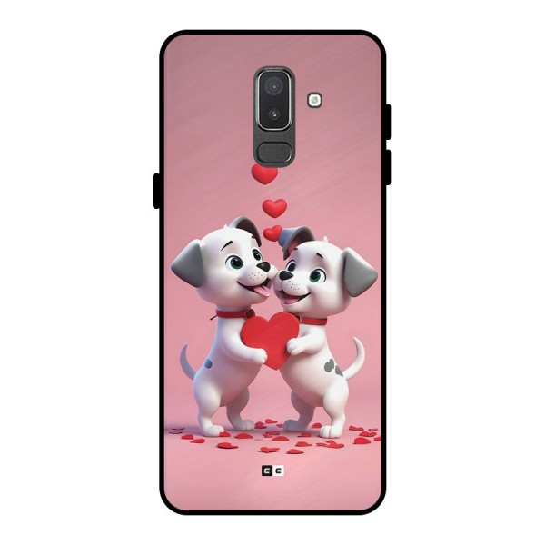 Two Puppies Together Metal Back Case for Galaxy On8 (2018)