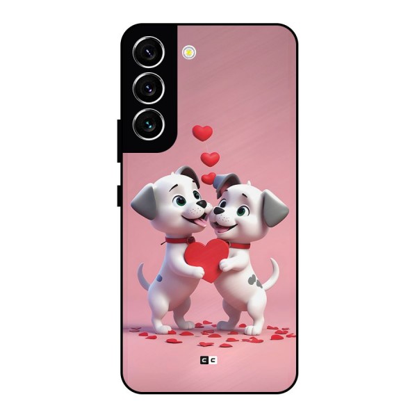 Two Puppies Together Metal Back Case for Galaxy S22 5G