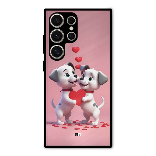 Two Puppies Together Metal Back Case for Galaxy S24 Ultra