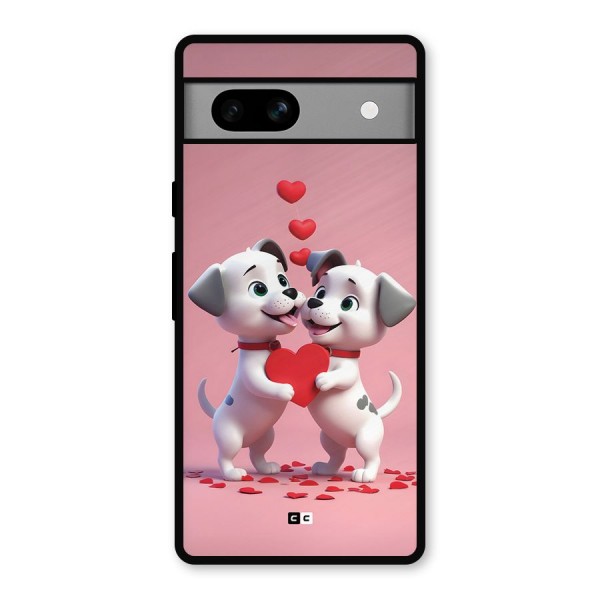 Two Puppies Together Metal Back Case for Google Pixel 7a