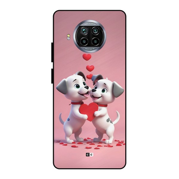 Two Puppies Together Metal Back Case for Mi 10i