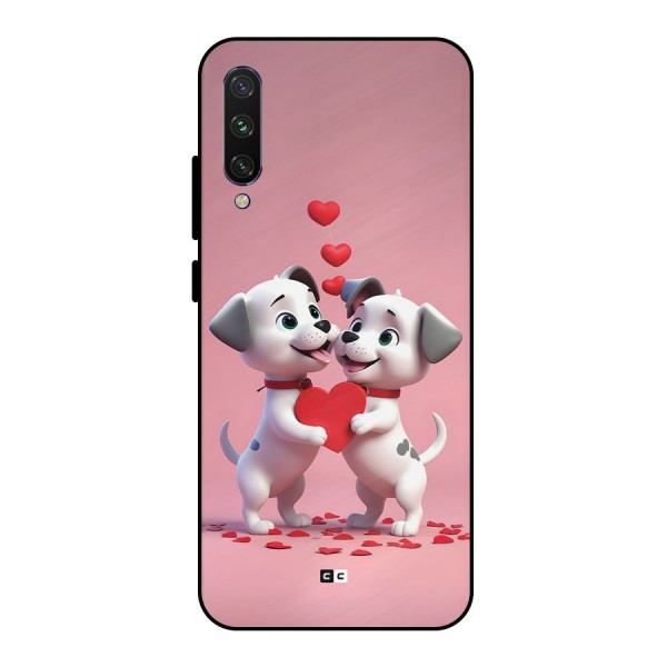 Two Puppies Together Metal Back Case for Mi A3