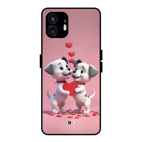 Two Puppies Together Metal Back Case for Nothing Phone 2